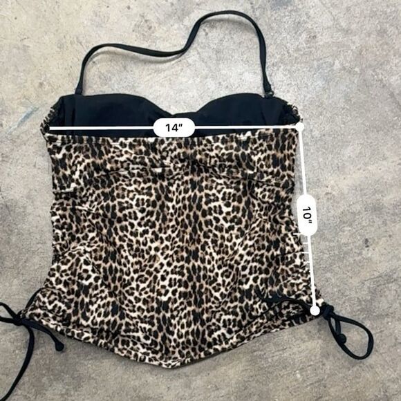 Vintage y2k Cheetah leopard print bustier halter top - Picture 3 of 4